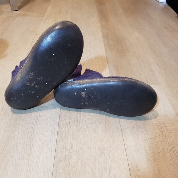 Women's Purple Wool Boots - Picture 5 of 9